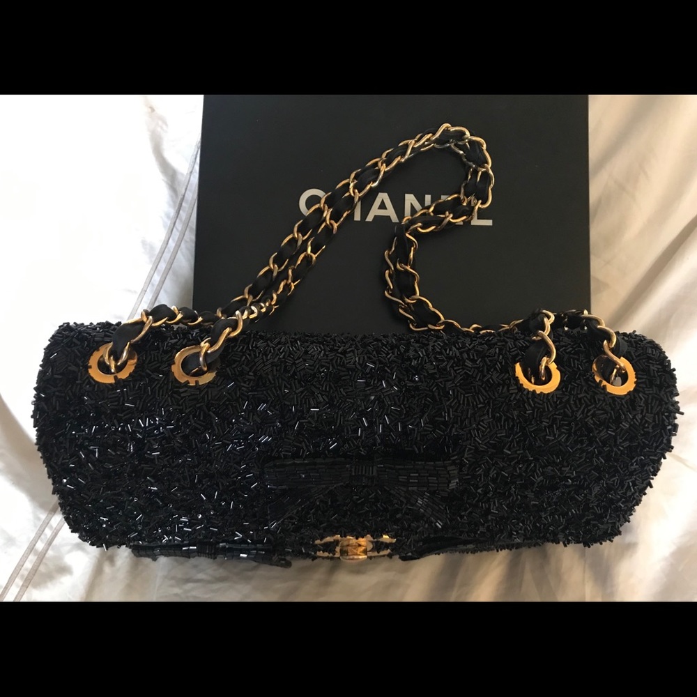 100% Authentic Black Chanel Jumbo Maxi Flap Bag
